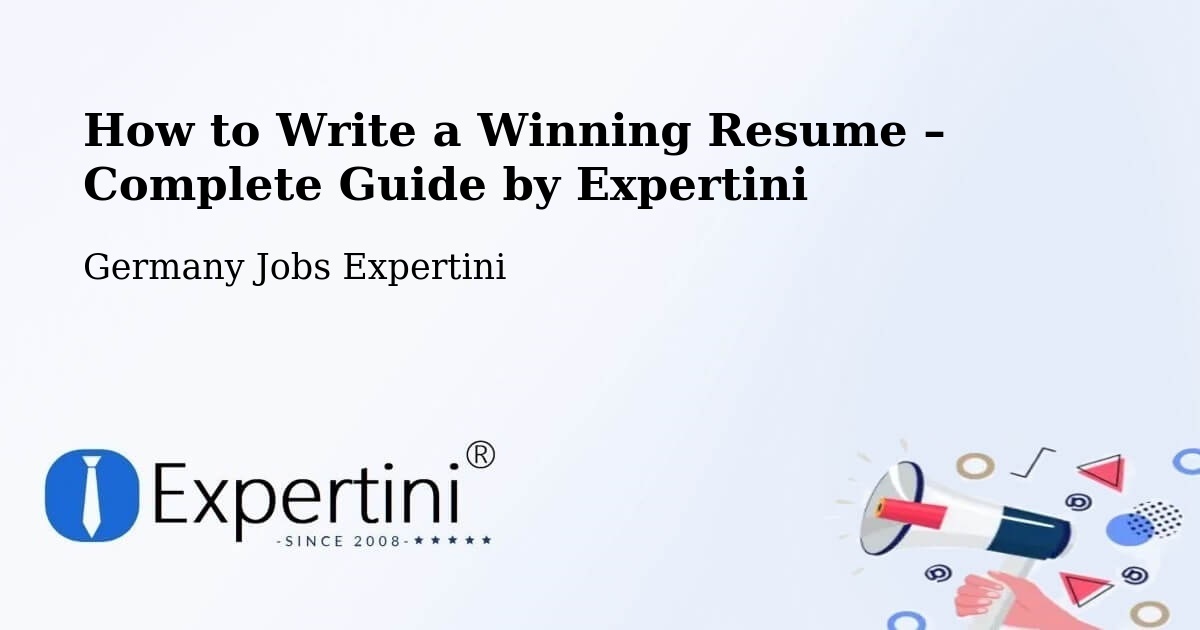 Resume Writing Guide for Job Seekers – Raisting - Raisting, Germany Jobs Expertini